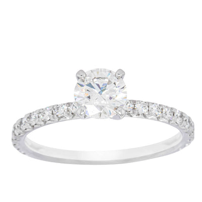 18ct White Gold .70ct Diamond Comet Ring-Ring-Walker & Hall