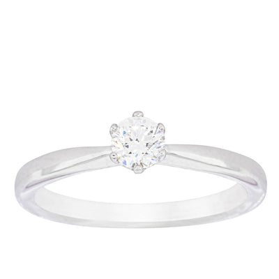 18ct White Gold .35ct Diamond Nova Ring-Ring-Walker & Hall