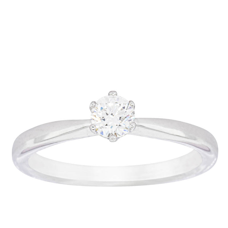 18ct White Gold .35ct Diamond Nova Ring-Ring-Walker & Hall