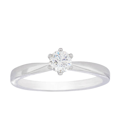 18ct White Gold .31ct Diamond Nova Ring-Ring-Walker & Hall