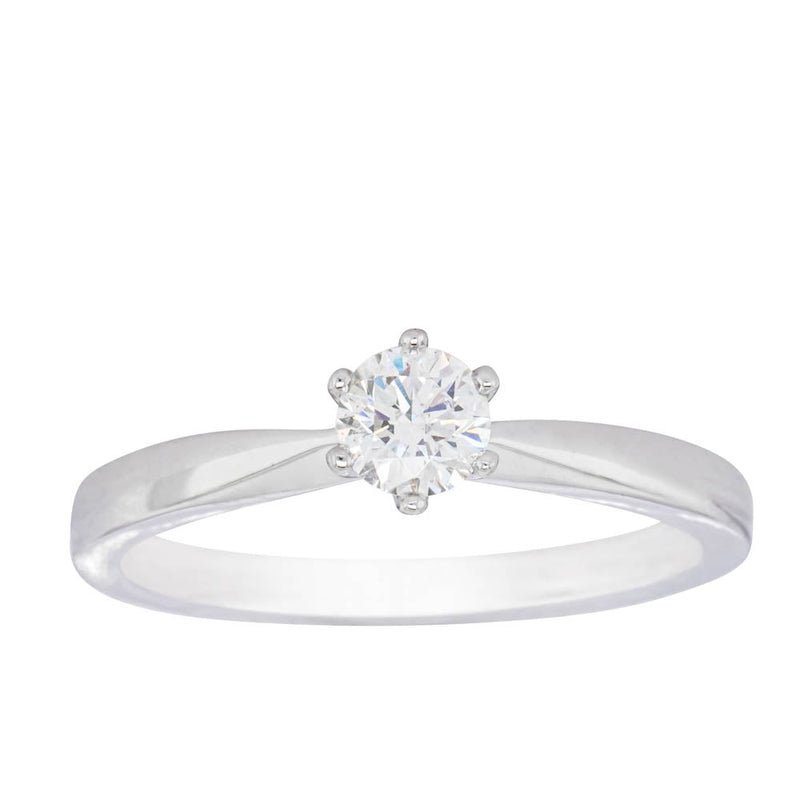 18ct White Gold .31ct Diamond Nova Ring-Ring-Walker & Hall