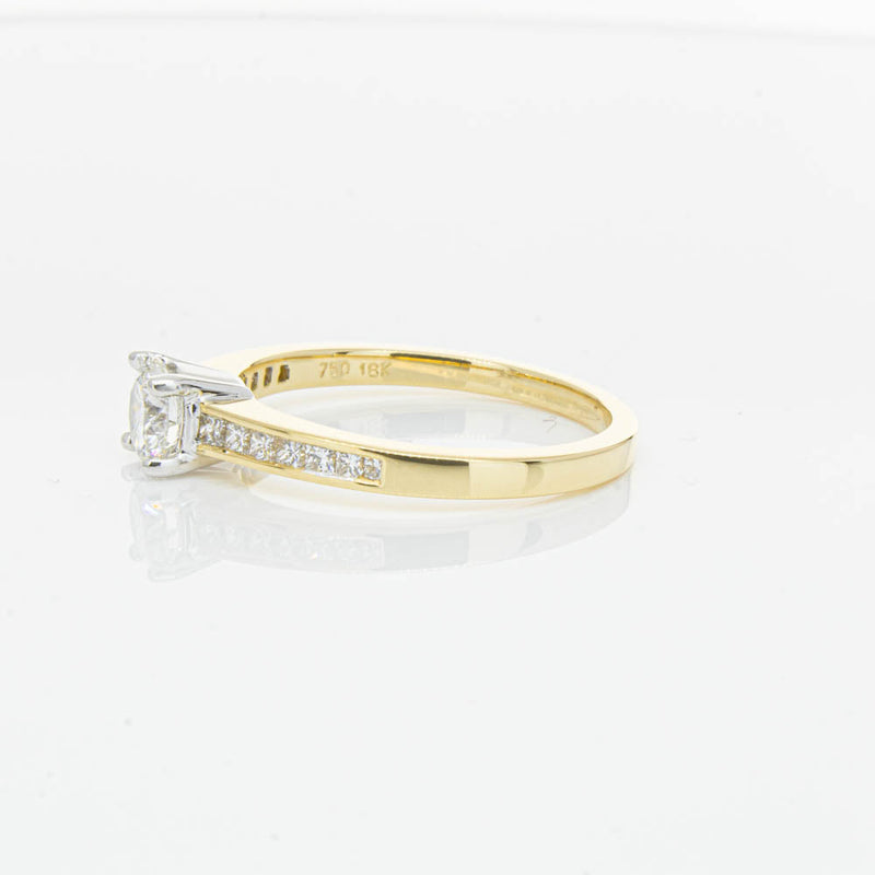 18ct Yellow Gold .50ct Diamond Riviera Ring-Ring-Walker & Hall