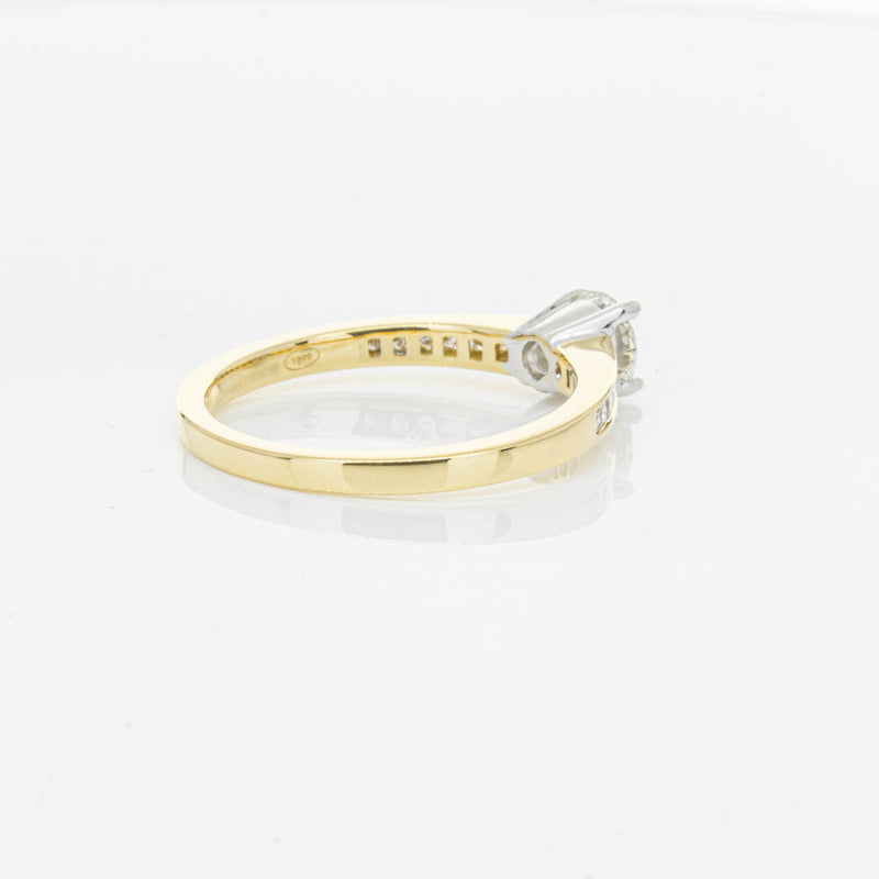 18ct Yellow Gold .50ct Diamond Riviera Ring-Ring-Walker & Hall