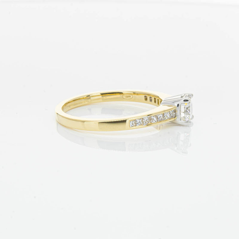 18ct Yellow Gold .50ct Diamond Riviera Ring-Ring-Walker & Hall