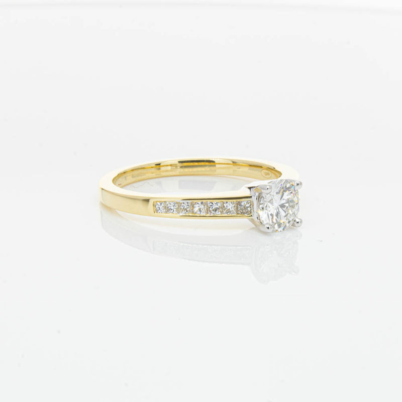 18ct Yellow Gold .50ct Diamond Riviera Ring-Ring-Walker & Hall