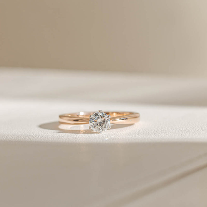 18ct Rose Gold .50ct Diamond Nova Ring-Ring-Walker & Hall