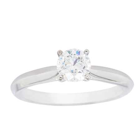 18ct White Gold .57ct Diamond Venetian Ring-Ring-Walker & Hall