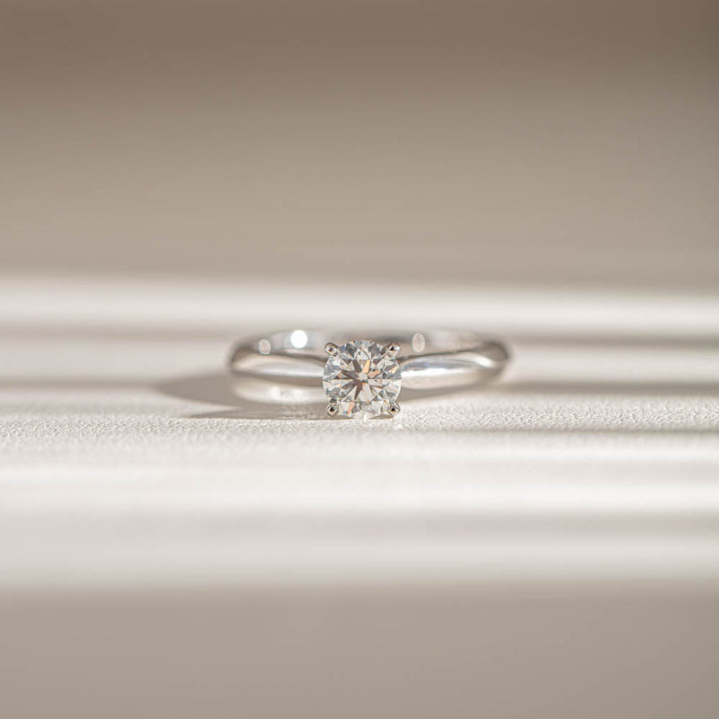 18ct White Gold .57ct Diamond Venetian Ring-Ring-Walker & Hall