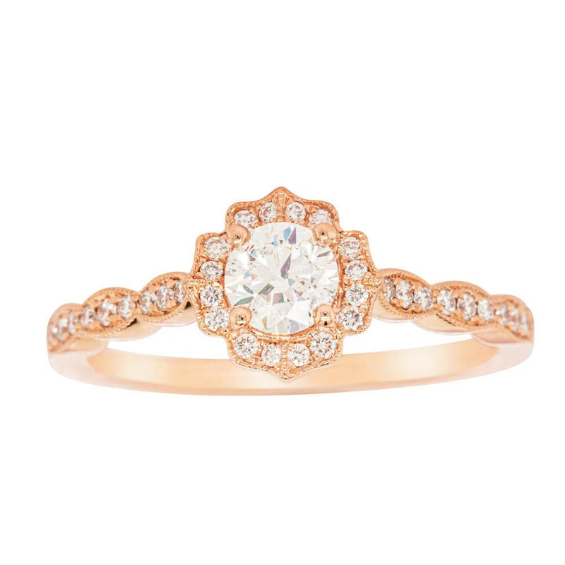 18ct Rose Gold .40ct Diamond Paramount Ring-Ring-Walker & Hall
