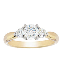 18ct Yellow Gold .70ct Diamond Elysian Ring-Ring-Walker & Hall