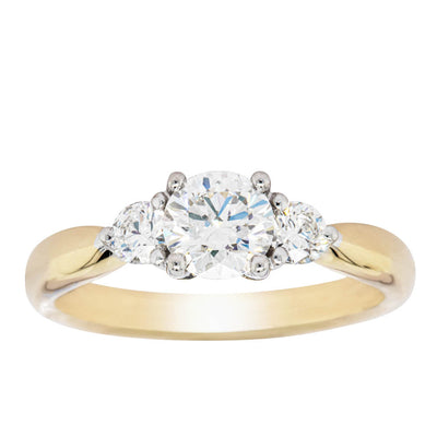 18ct Yellow Gold .70ct Diamond Elysian Ring-Ring-Walker & Hall