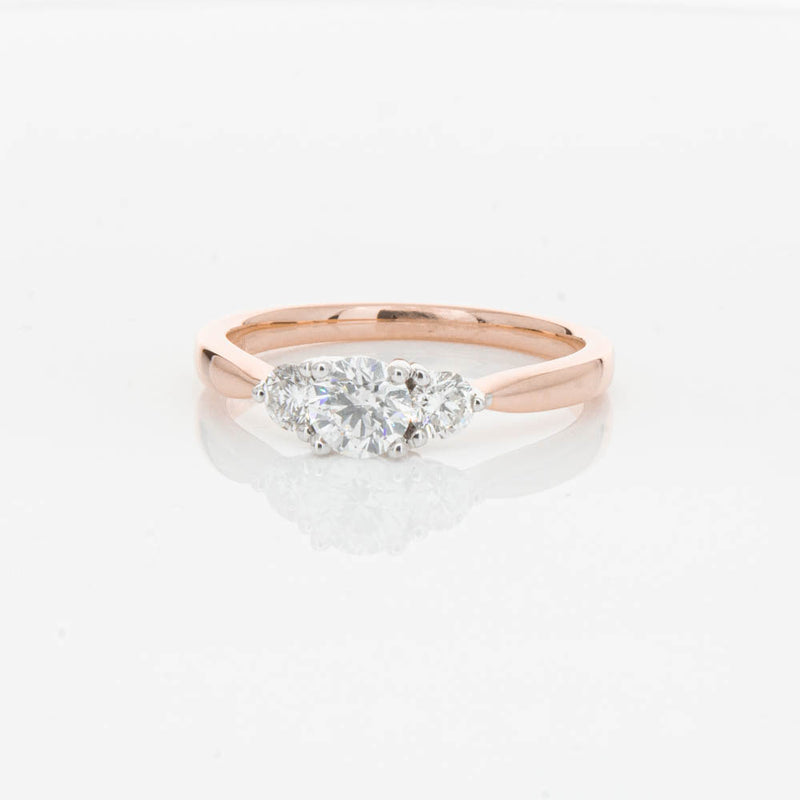 18ct Rose Gold .42ct Diamond Elysian Ring-Ring-Walker & Hall