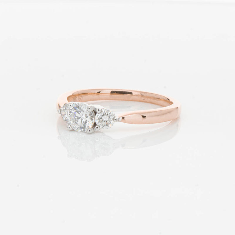 18ct Rose Gold .42ct Diamond Elysian Ring-Ring-Walker & Hall
