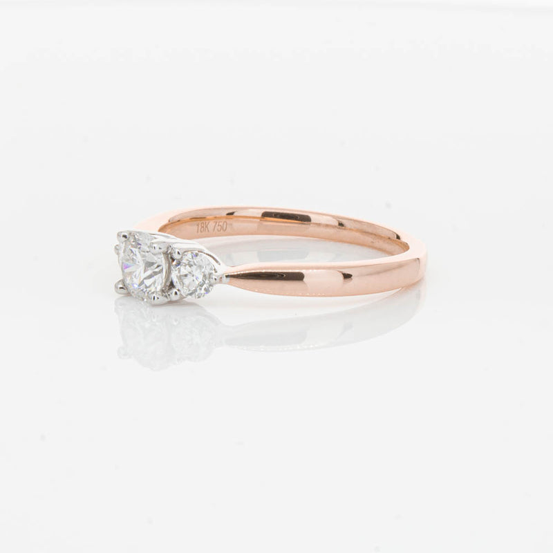 18ct Rose Gold .42ct Diamond Elysian Ring-Ring-Walker & Hall