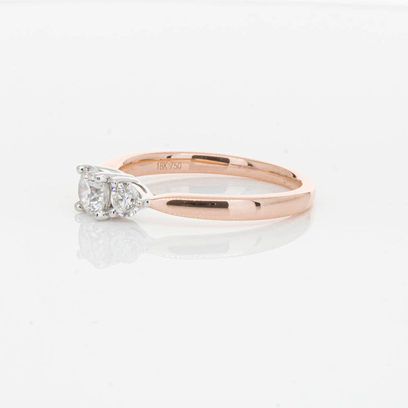 18ct Rose Gold .42ct Diamond Elysian Ring-Ring-Walker & Hall