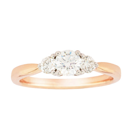 18ct Rose Gold .42ct Diamond Elysian Ring-Ring-Walker & Hall
