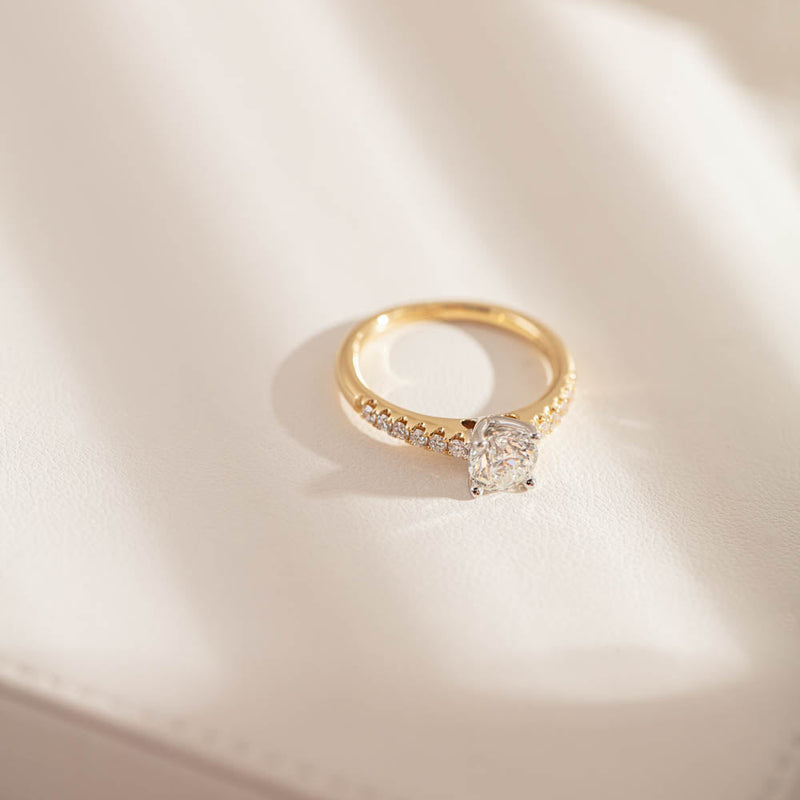18ct Yellow Gold 1.00ct Diamond Meridien Ring-Ring-Walker & Hall