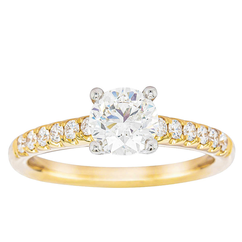 18ct Yellow Gold 1.00ct Diamond Meridien Ring-Ring-Walker & Hall
