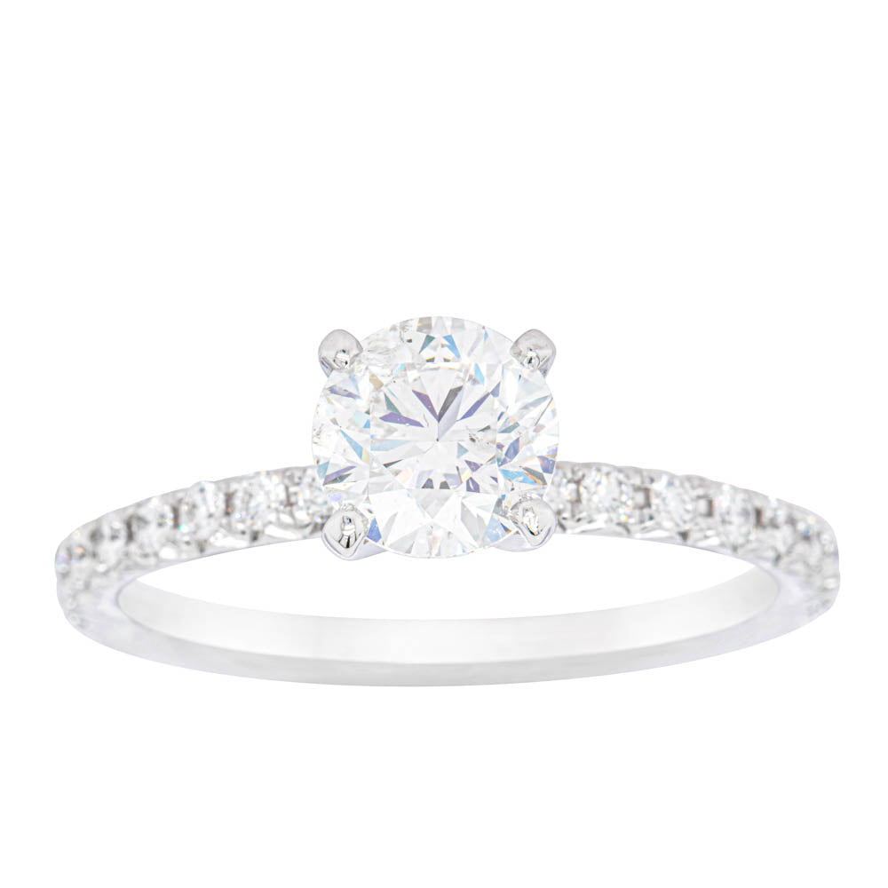 18ct White Gold 1.01ct Diamond Comet Ring-Ring-Walker & Hall