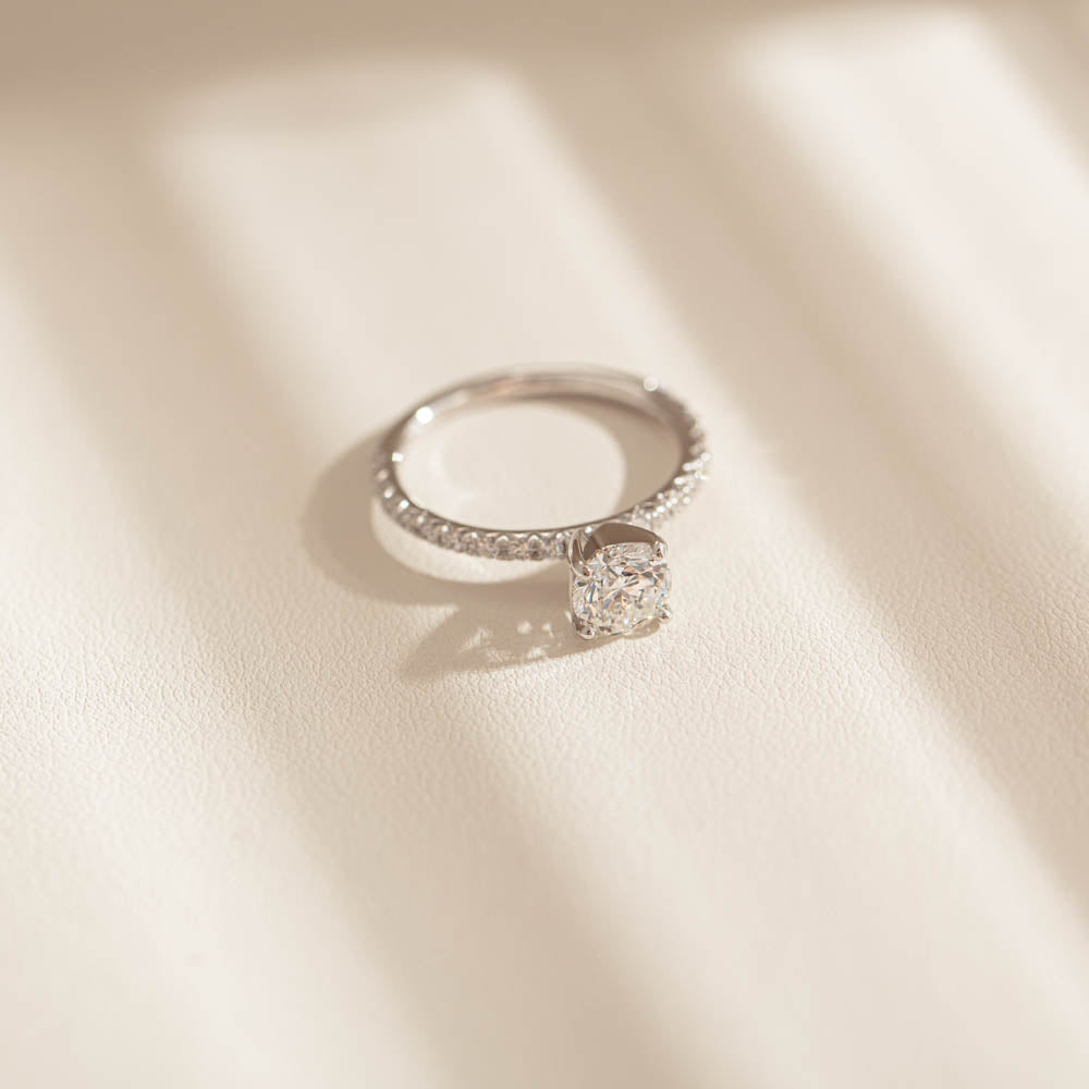 18ct White Gold 1.01ct Diamond Comet Ring-Ring-Walker & Hall