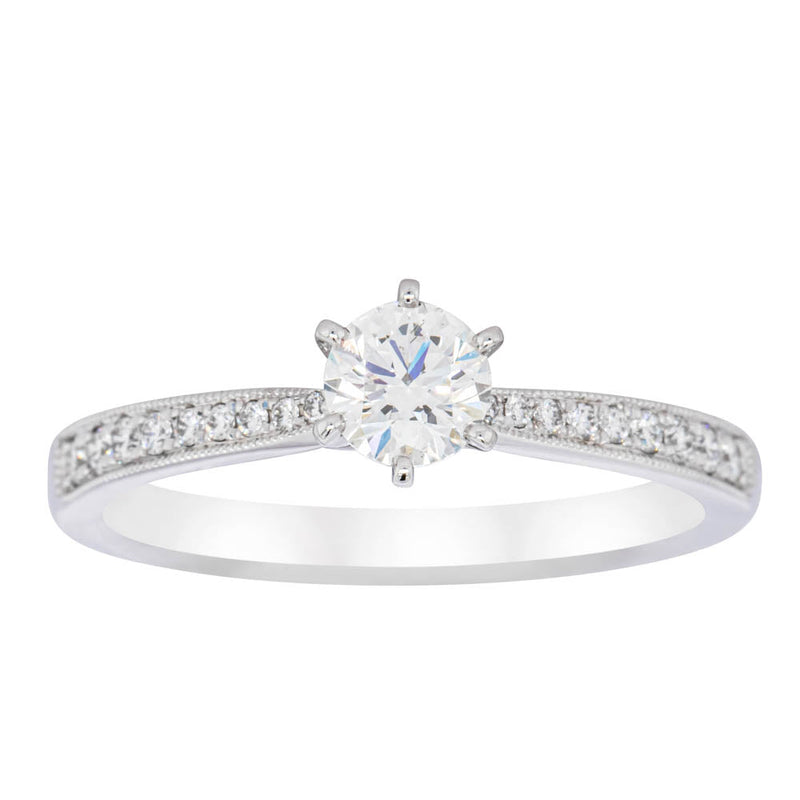 18ct White Gold .40ct Diamond Zenith Ring-Ring-Walker & Hall