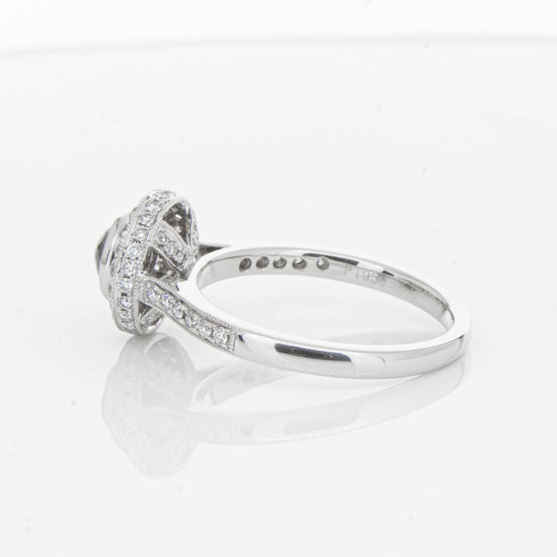 Platinum Black Diamond Ring-Ring-Walker & Hall