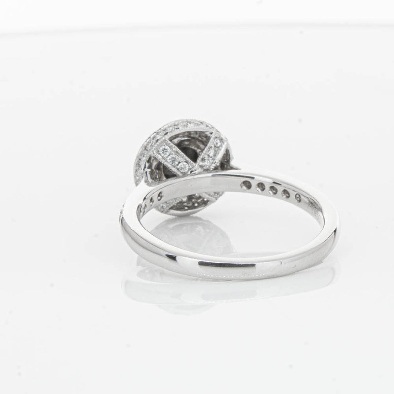 Platinum Black Diamond Ring-Ring-Walker & Hall
