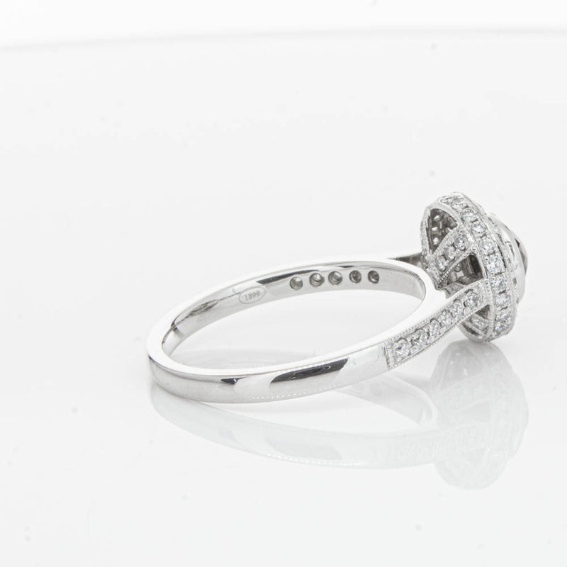Platinum Black Diamond Ring-Ring-Walker & Hall