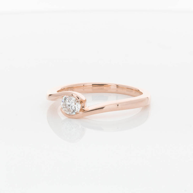18ct Rose Gold .30ct Diamond Embrace Ring-Ring-Walker & Hall