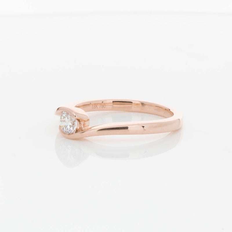 18ct Rose Gold .30ct Diamond Embrace Ring-Ring-Walker & Hall