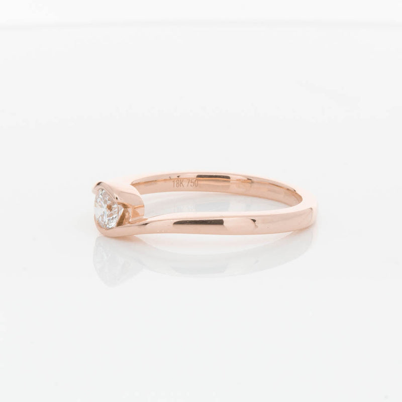 18ct Rose Gold .30ct Diamond Embrace Ring-Ring-Walker & Hall