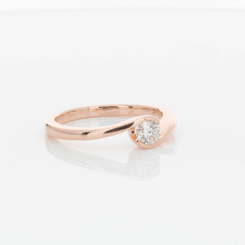 18ct Rose Gold .30ct Diamond Embrace Ring-Ring-Walker & Hall