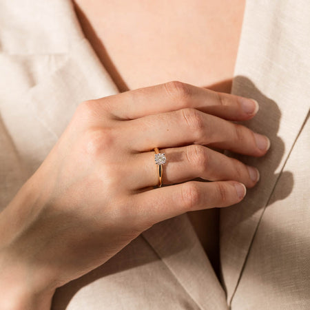 18ct Yellow Gold .70ct Diamond Venetian Ring-Ring-Walker & Hall