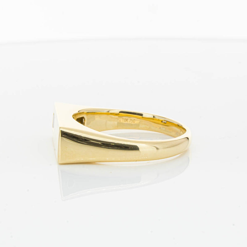 18ct Yellow Gold Diamond Signet Ring-Ring-Walker & Hall