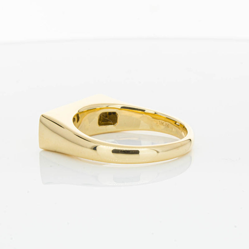 18ct Yellow Gold Diamond Signet Ring-Ring-Walker & Hall