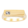 18ct Yellow Gold Diamond Signet Ring-Ring-Walker & Hall