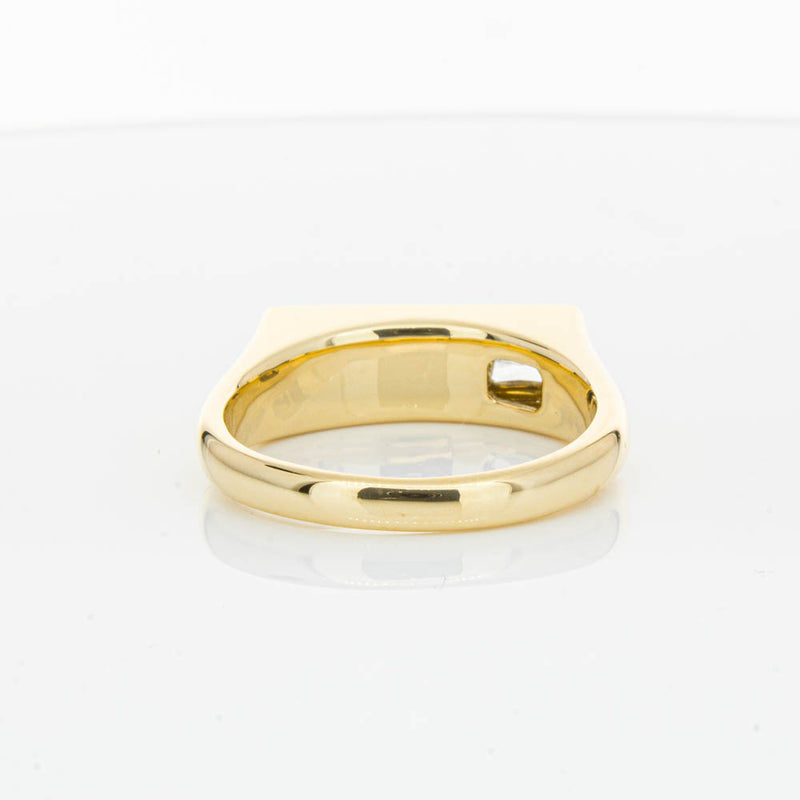 18ct Yellow Gold Diamond Signet Ring-Ring-Walker & Hall
