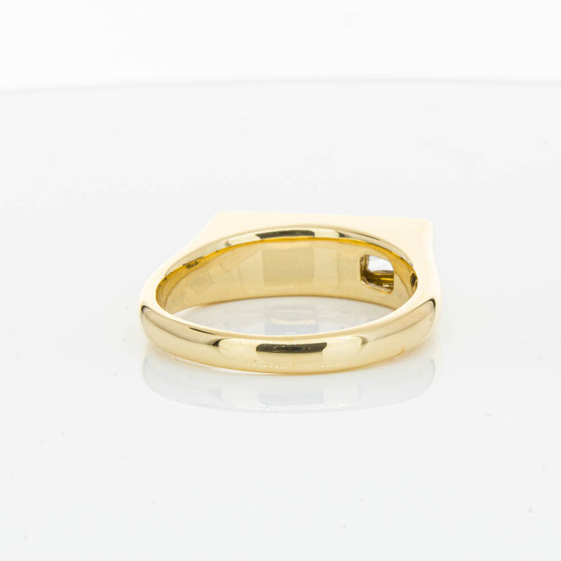 18ct Yellow Gold Diamond Signet Ring-Ring-Walker & Hall