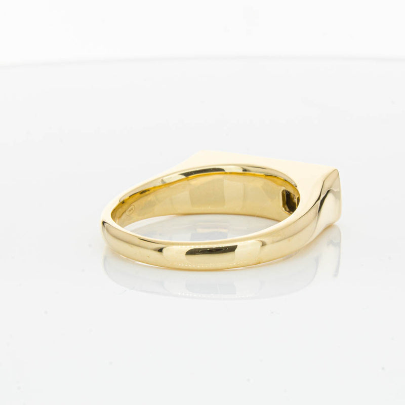 18ct Yellow Gold Diamond Signet Ring-Ring-Walker & Hall