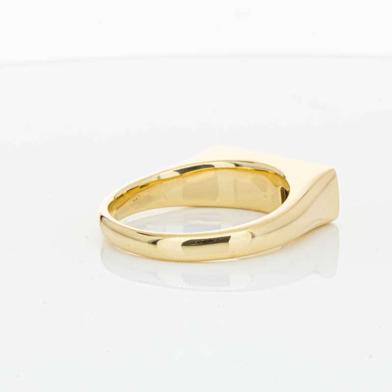 18ct Yellow Gold Diamond Signet Ring-Ring-Walker & Hall
