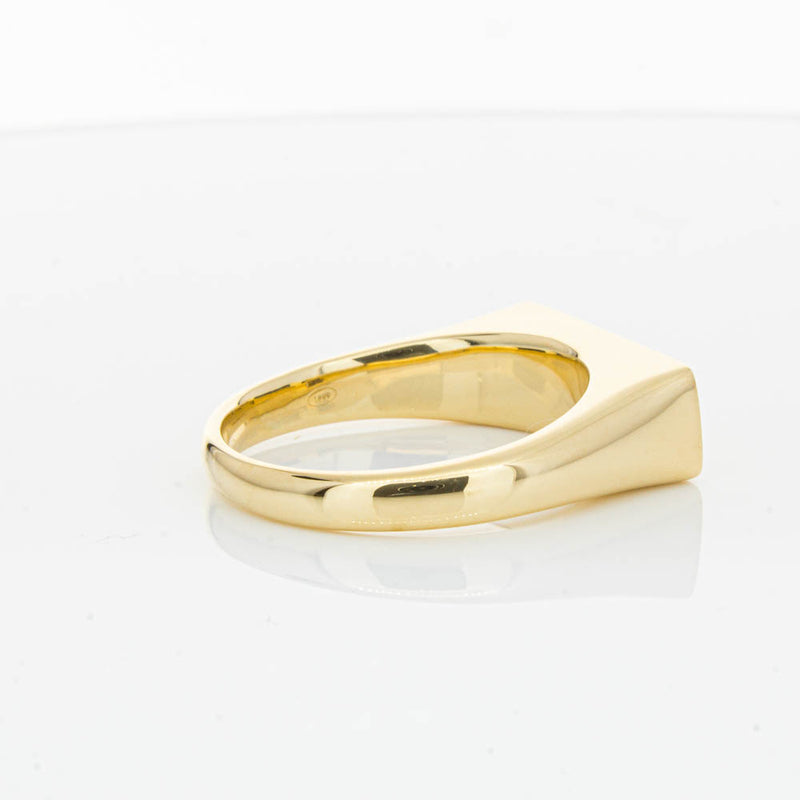 18ct Yellow Gold Diamond Signet Ring-Ring-Walker & Hall