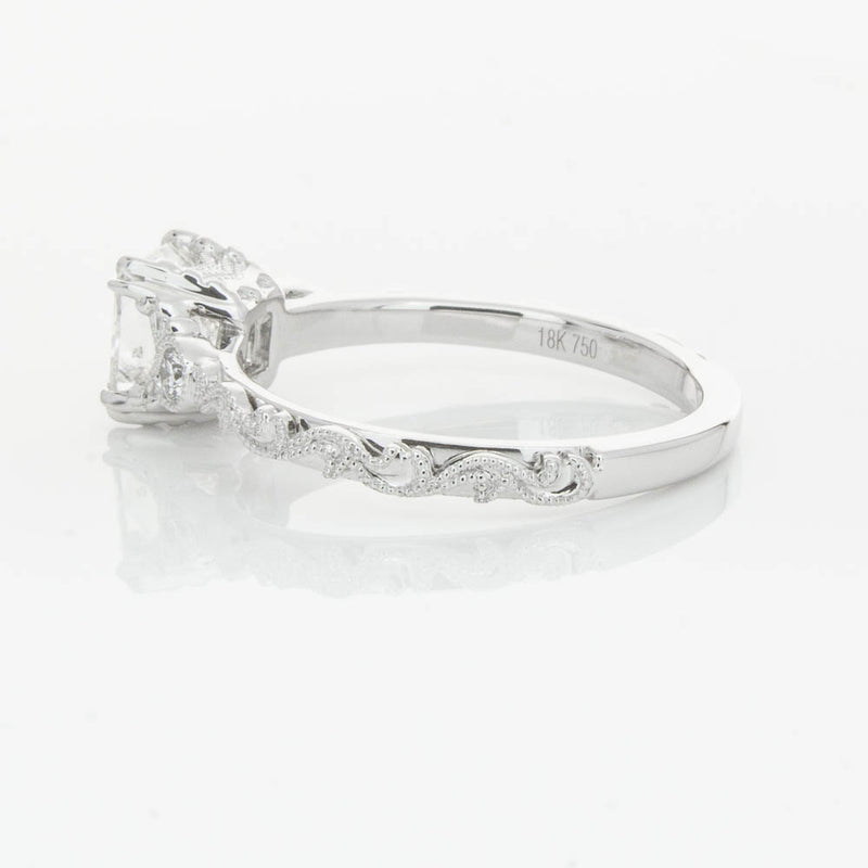 18ct White Gold Princess Cut Diamond Romanov Ring-Ring-Walker & Hall