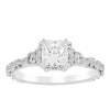18ct White Gold Princess Cut Diamond Romanov Ring-Ring-Walker & Hall