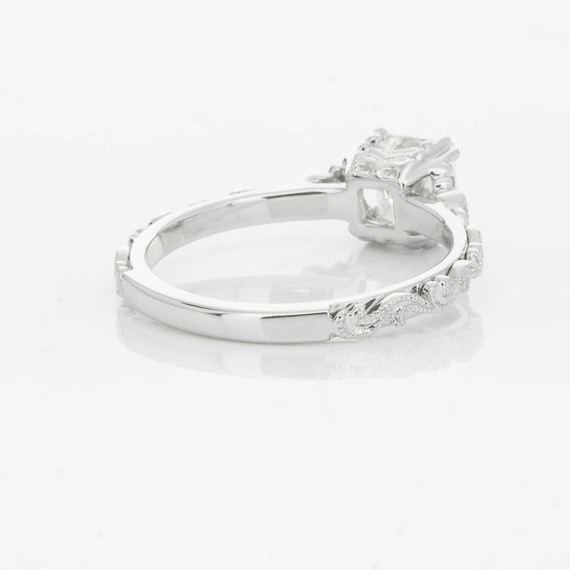 18ct White Gold Princess Cut Diamond Romanov Ring-Ring-Walker & Hall