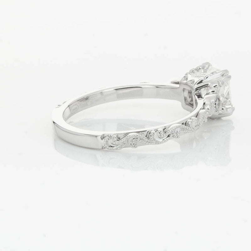 18ct White Gold Princess Cut Diamond Romanov Ring-Ring-Walker & Hall