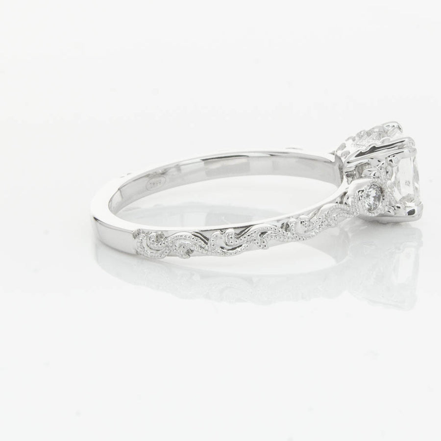 18ct White Gold Princess Cut Diamond Romanov Ring-Ring-Walker & Hall