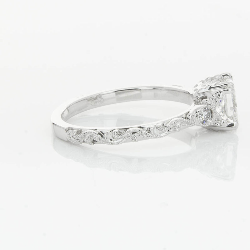 18ct White Gold Princess Cut Diamond Romanov Ring-Ring-Walker & Hall