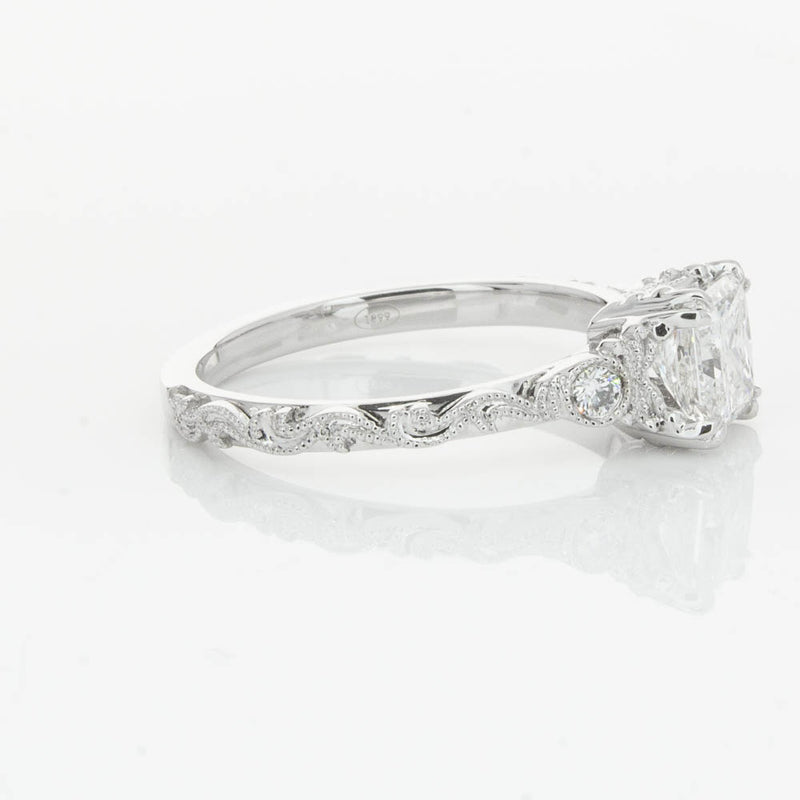 18ct White Gold Princess Cut Diamond Romanov Ring-Ring-Walker & Hall