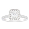 18ct White Gold Princess Cut Diamond Ring-Ring-Walker & Hall