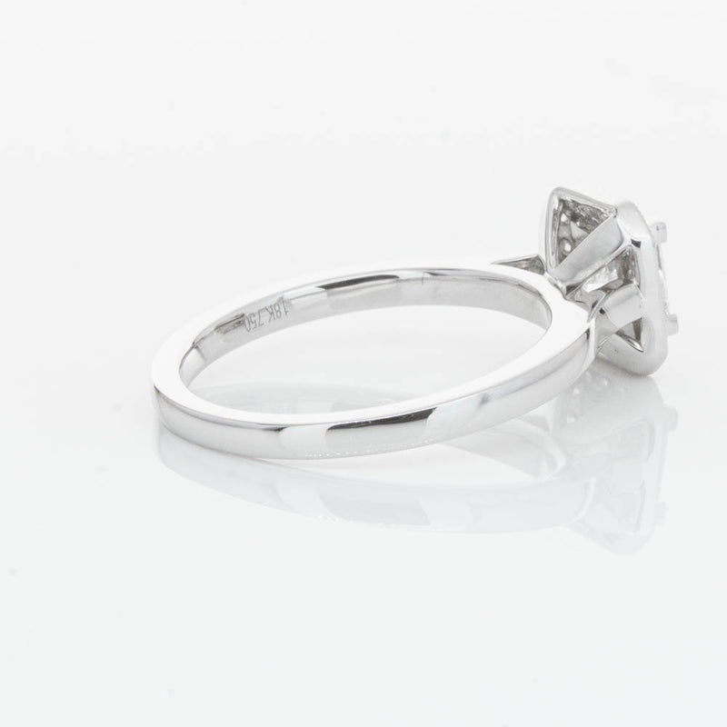 18ct White Gold Princess Cut Diamond Ring-Ring-Walker & Hall